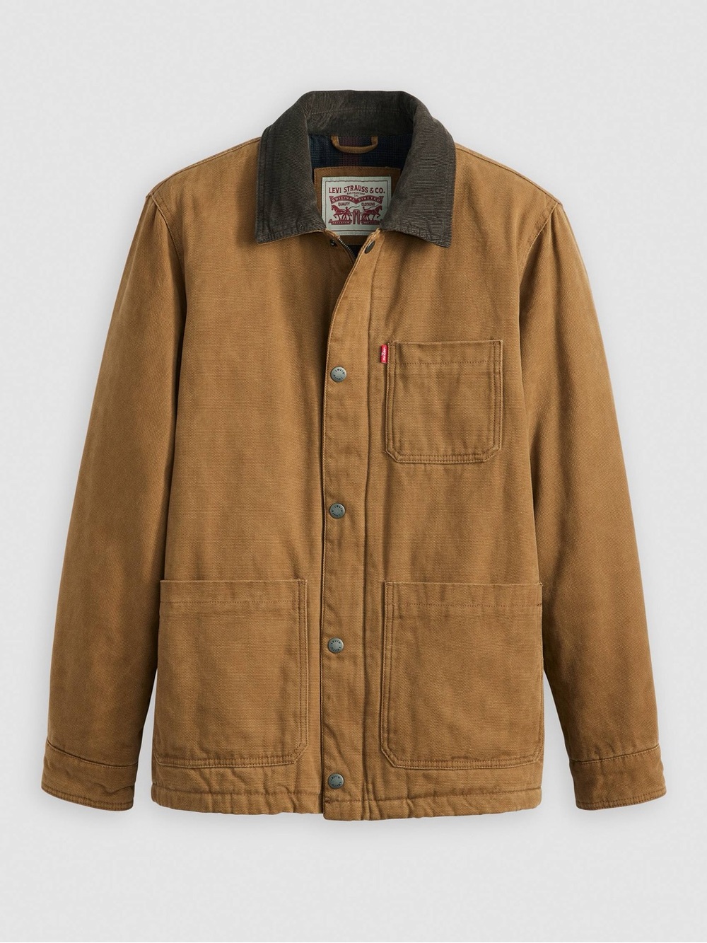 LEVI’s Men's Cotton Canvas Chore Coat, Worker Brown- Medium